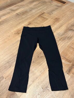 lululemon athletica  Black Cropped Performance Leggings